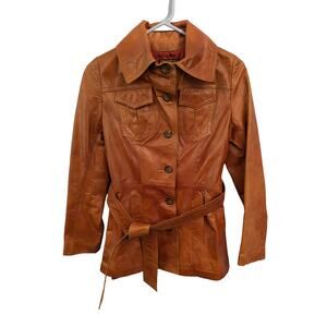 Vintage Gastown Talk women's leather jacket Made in Canada XS